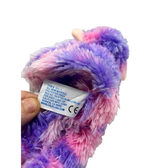 Calplush Monkey Chimp Glass Eyes Nose Pink Purple 7"  Plush Stuffed Animal - Picture 7 of 8